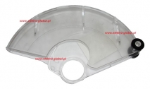  Blade guard completely.