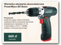 Wkrętarko-Wkrętarka PowerMaxx BS Basic + 2x Akumulator 10,8V/1,50Ah - Metabo