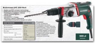 Młotowiertarka UHE 2850 Multi + uchwyt - Metabo