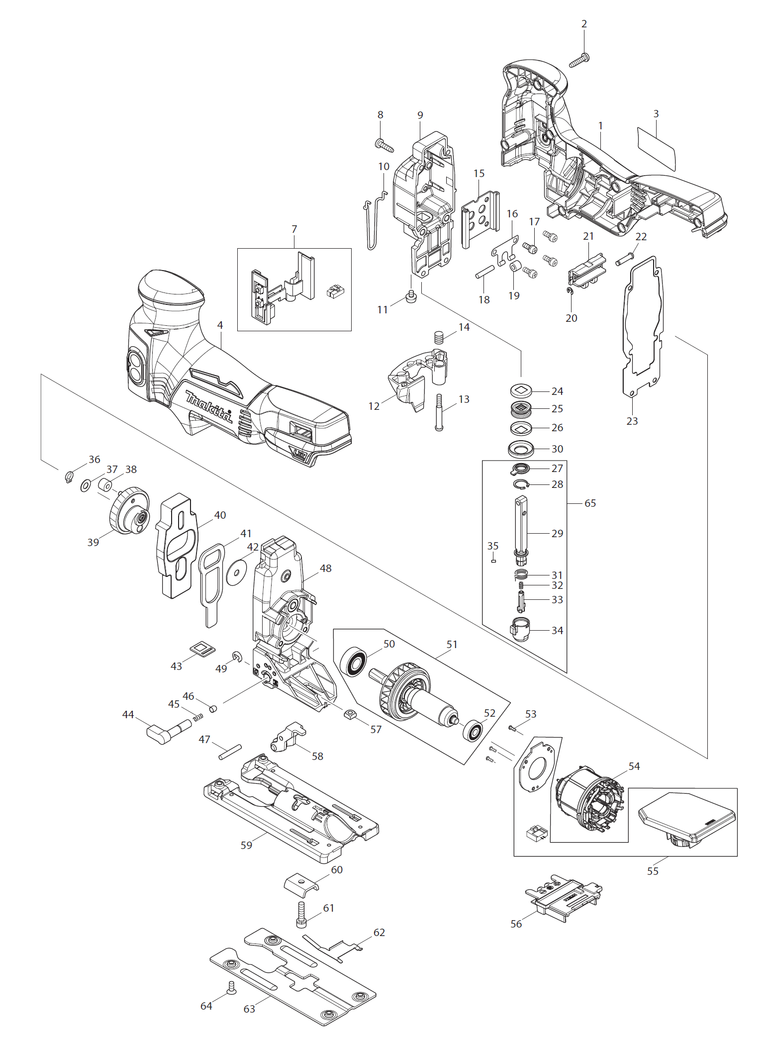 Akumulatorowa wyrzynarka 18 V Makita DJV181Z